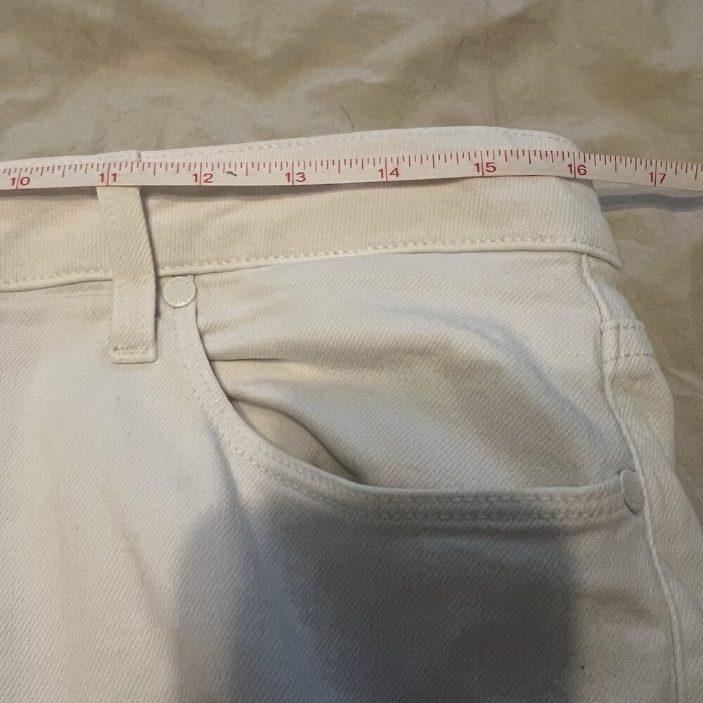 Paige 29” Waist Brigitte White Straight Leg Jeans 27” Inseam - Picture 6 of 8
